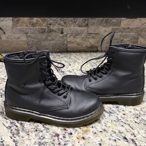 Dr. Martens Black Leather Boots kids